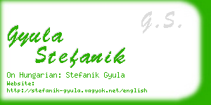 gyula stefanik business card